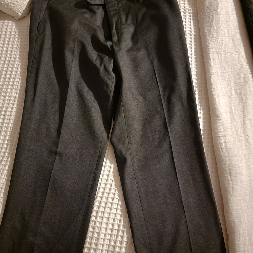 Trussini Mens Dress Pants 100% Wool 34 waist x 36 inseam Gray